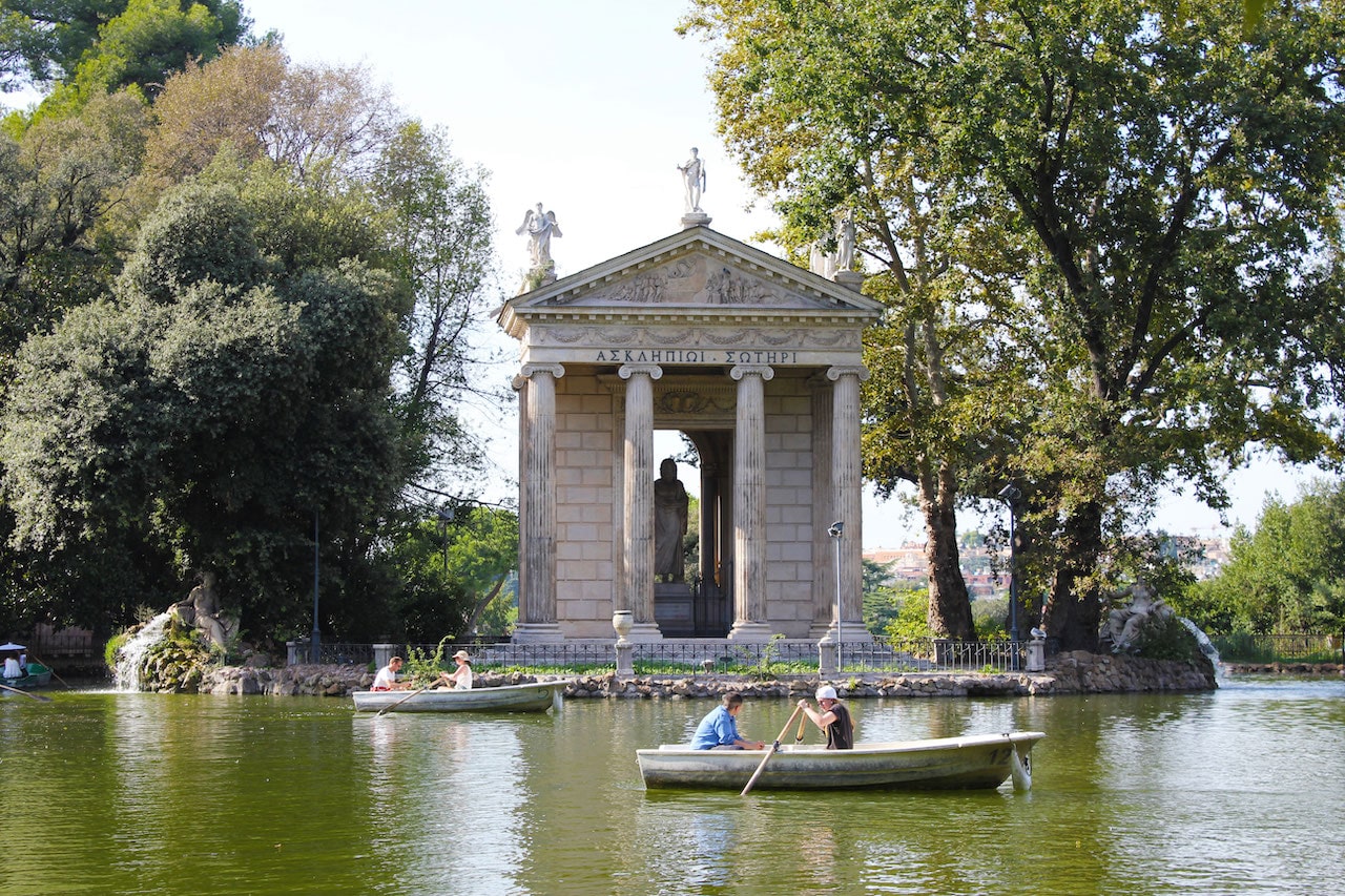 visit borghese gardens temple of asclepius