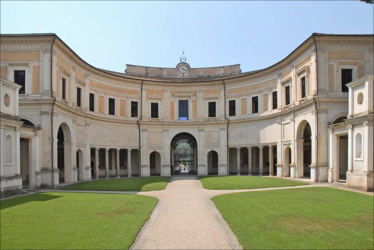 Villa Giulia's curved Renaissance courtyard and colonnade in Rome