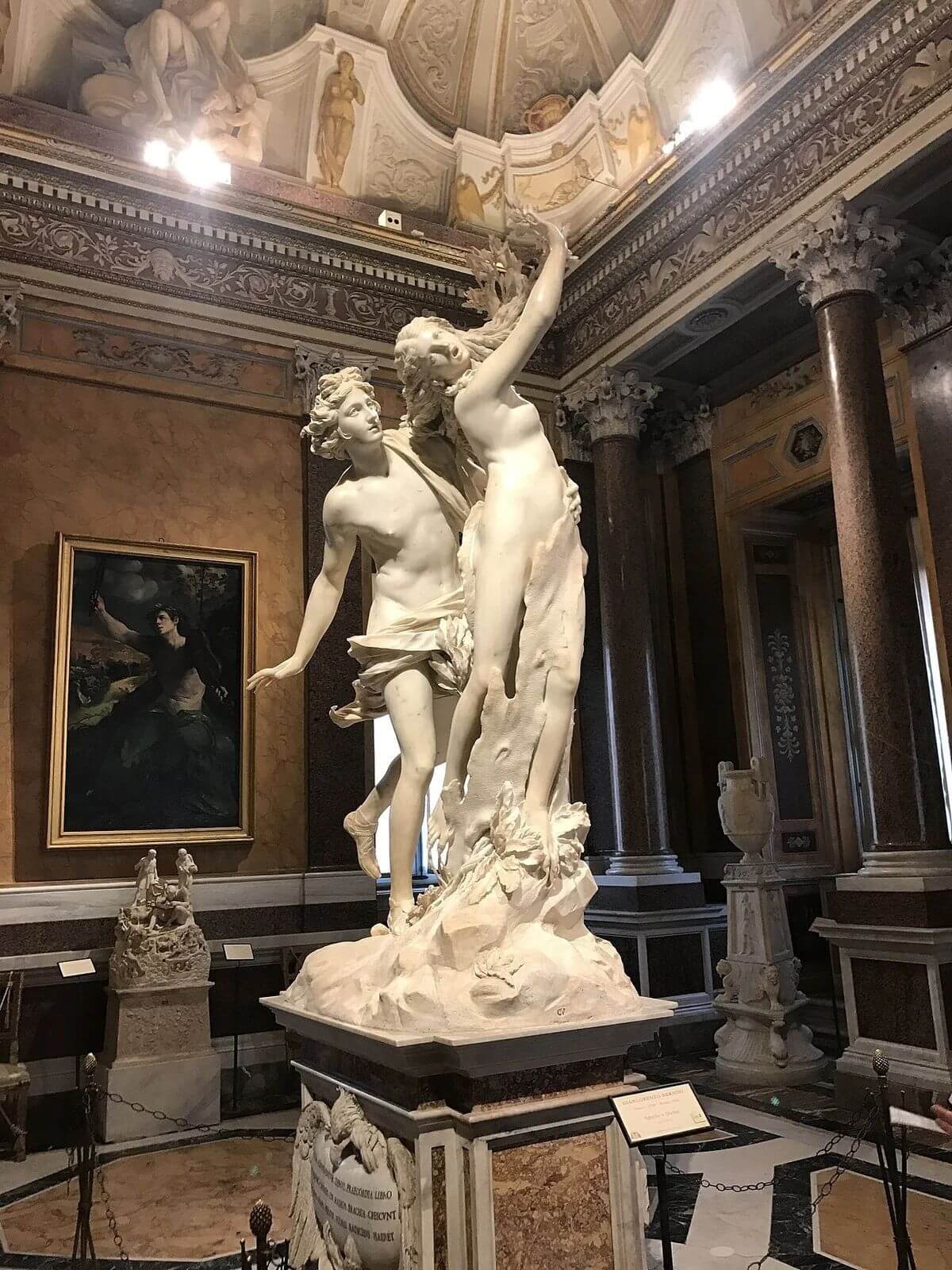 Bernini's Apollo and Daphne sculpture at Galleria Borghese, Rome