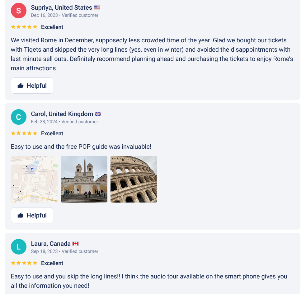 Rome Tourist Card review customer