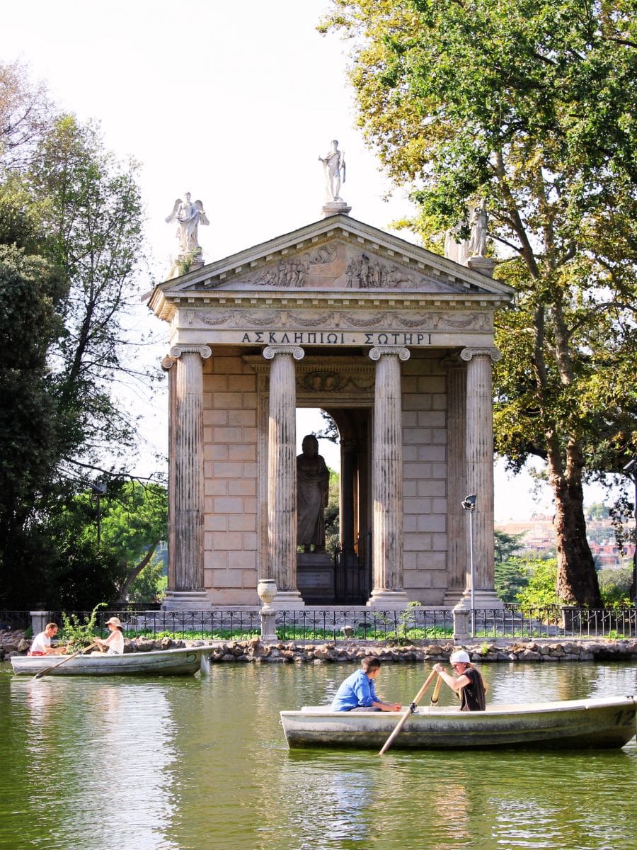 Borghese gardens boat