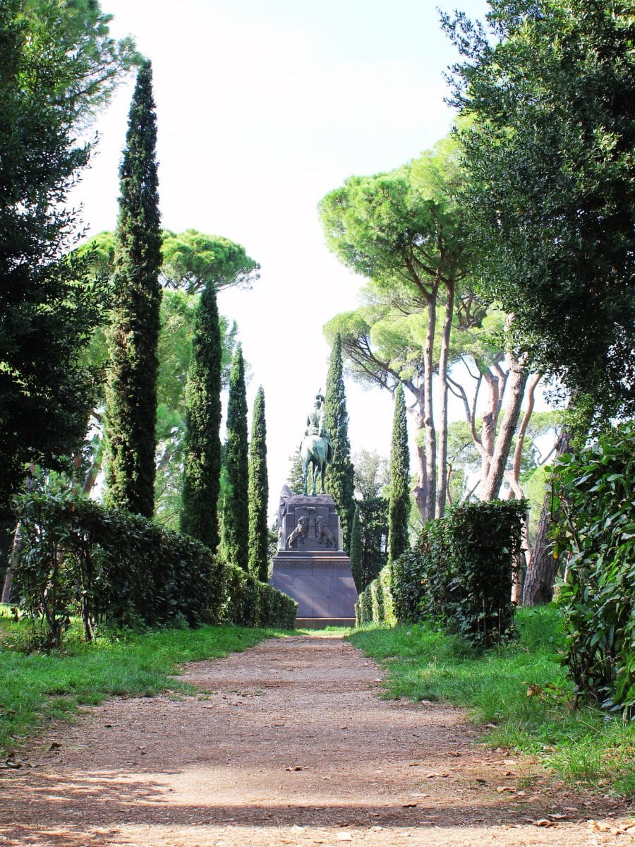 Walking around Borghese Gardens