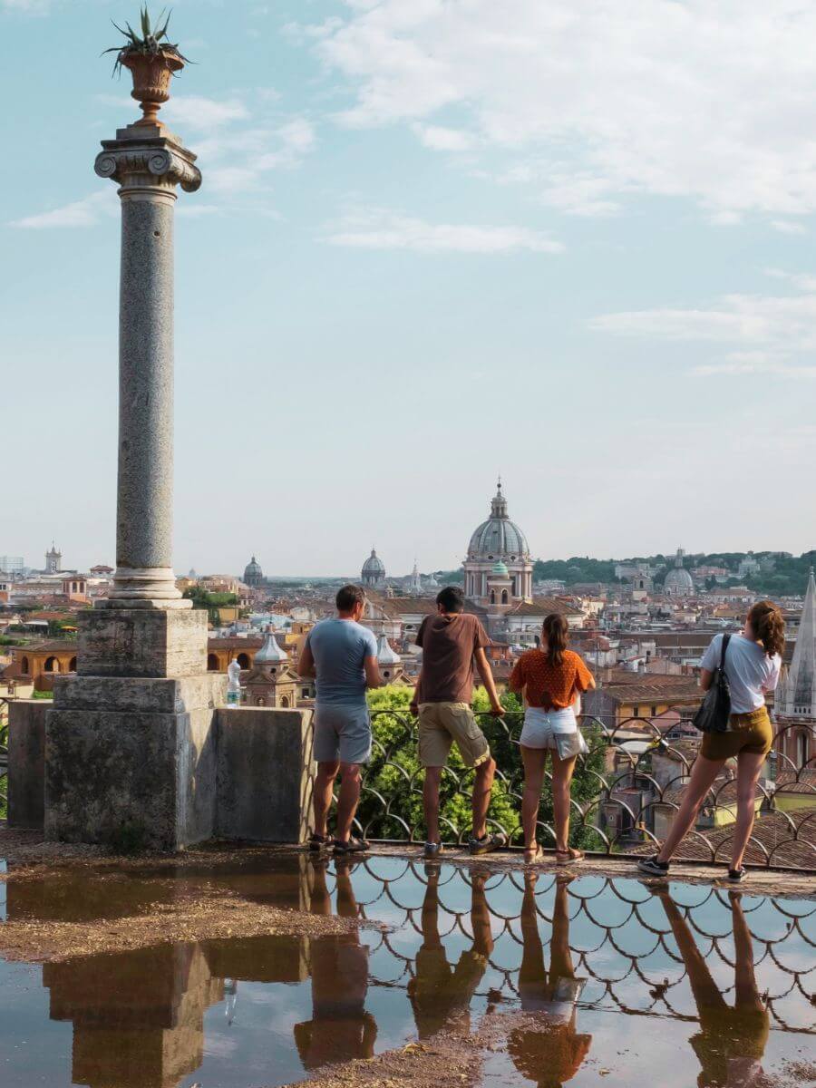 The view from Terrazza del Pincio in Rome